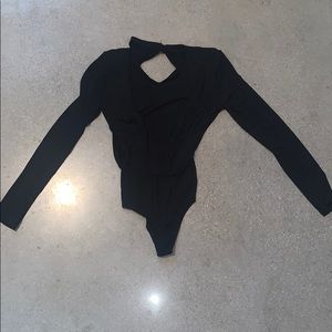 Black long sleeve leotard